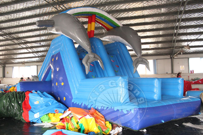 江海海豚充气水滑梯
